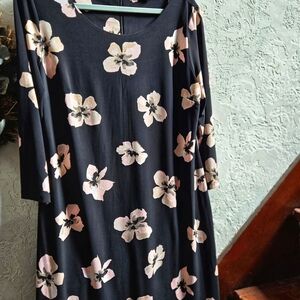 Tommy Hilfiger Black Floral Midi Dress